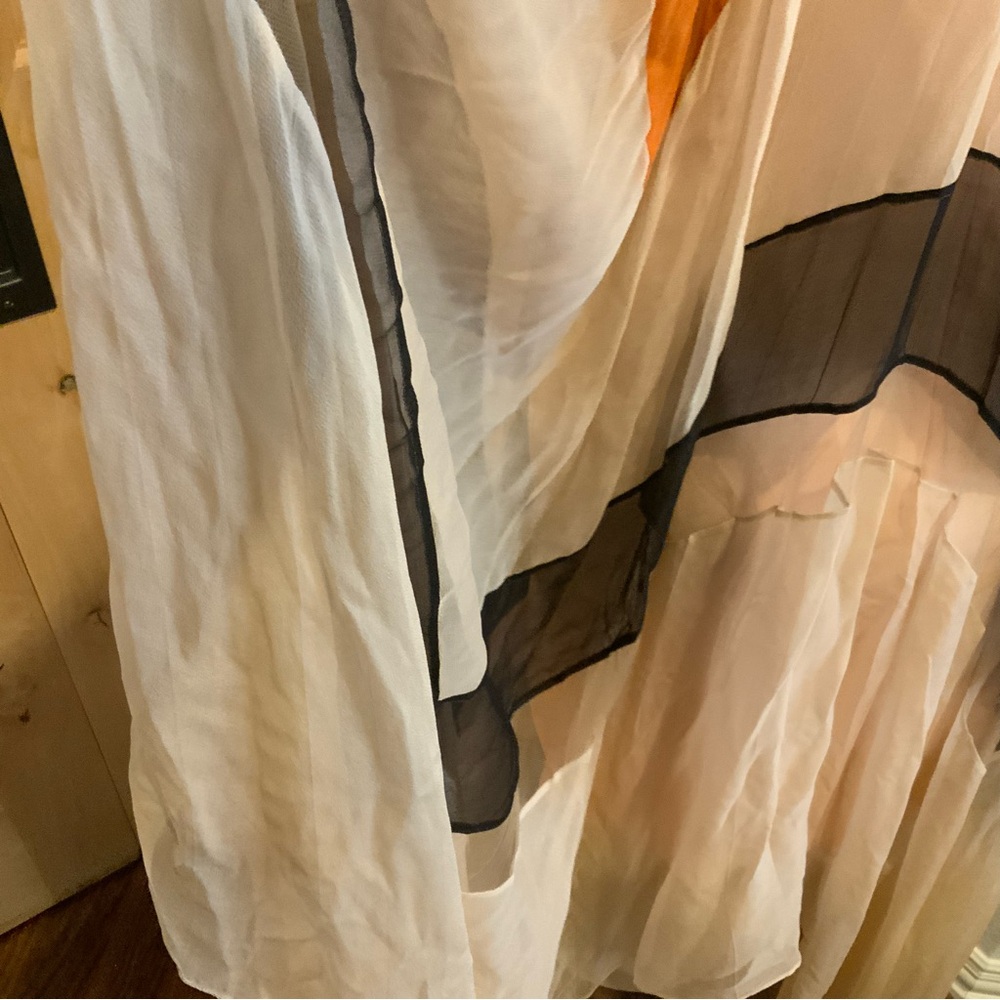 Maria Lucia Hogan silk dress gown boho goddess multi Sz 38/4 vacay wedding - Picture 5 of 13